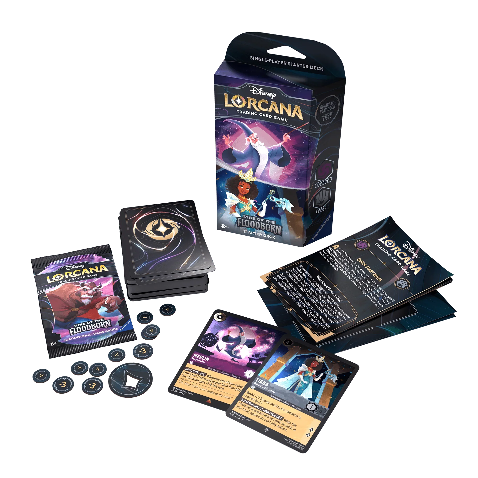 Disney - Lorcana TCG - Rise of the Floodborn - Starter Deck - Amethyst and Steel